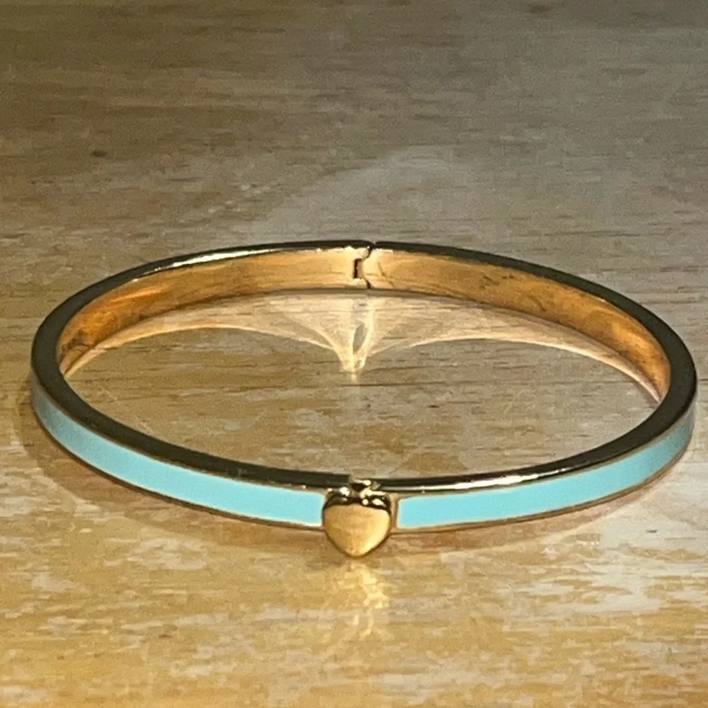 Kate Spade New York Enamel Hinged Bangle Bracelet, Blue